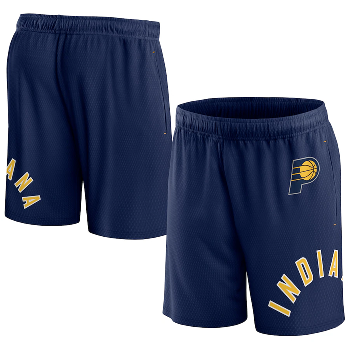 Men's Indiana Pacers Navy Free Throw Mesh Shorts